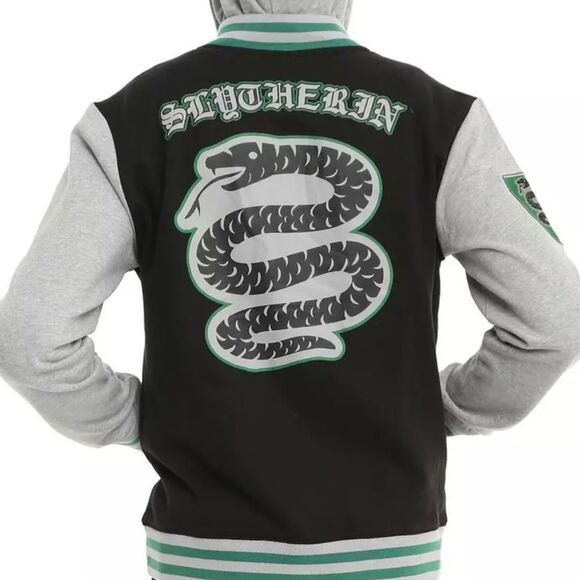 Harry Potter Slytherin Sweatshirt Varsity Jacket - Picture 1 of 10